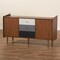 Baxton Studio Halden Mid-Century Walnut Brown and Grey Gradient Finished Wood 2-Door Dining Room Sideboard 178-11022-Zoro - alternate 5